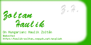 zoltan haulik business card